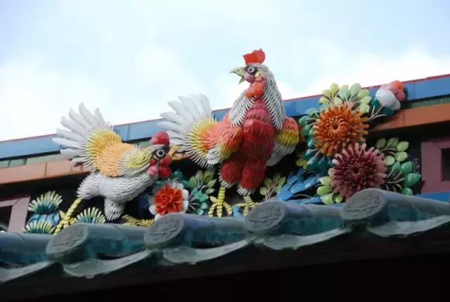 潮州嵌瓷，屋頂生花