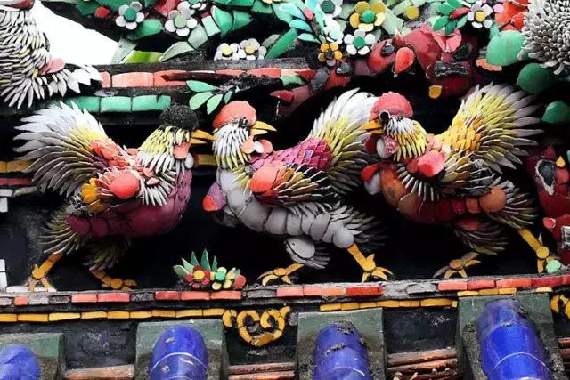 潮州嵌瓷，屋頂生花